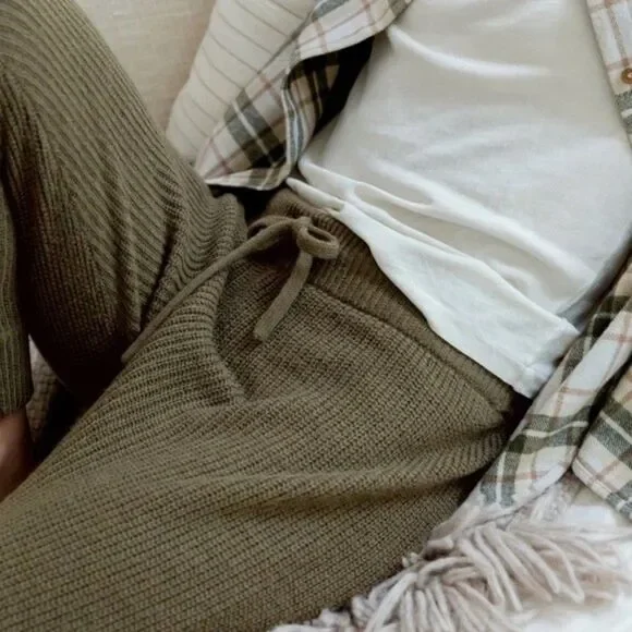 Jenni Kayne Alpaca Wool Fisherman Lounge Sweatpants Joggers - Picture 2 of 7